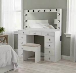 White vanity