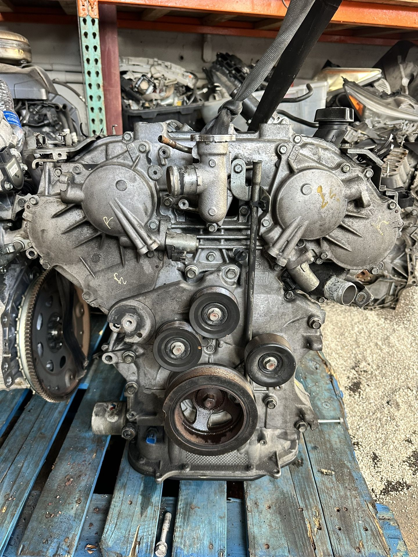 2014-2015 INFINITI Q50 SEDAN ENGINE 3.7L LOW MILES WITHS WARR
