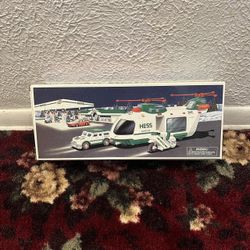 Hess helicopter with motorcycle and cruiser