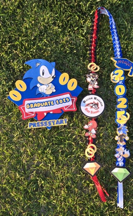 Sonic Graduation Cap And Lei