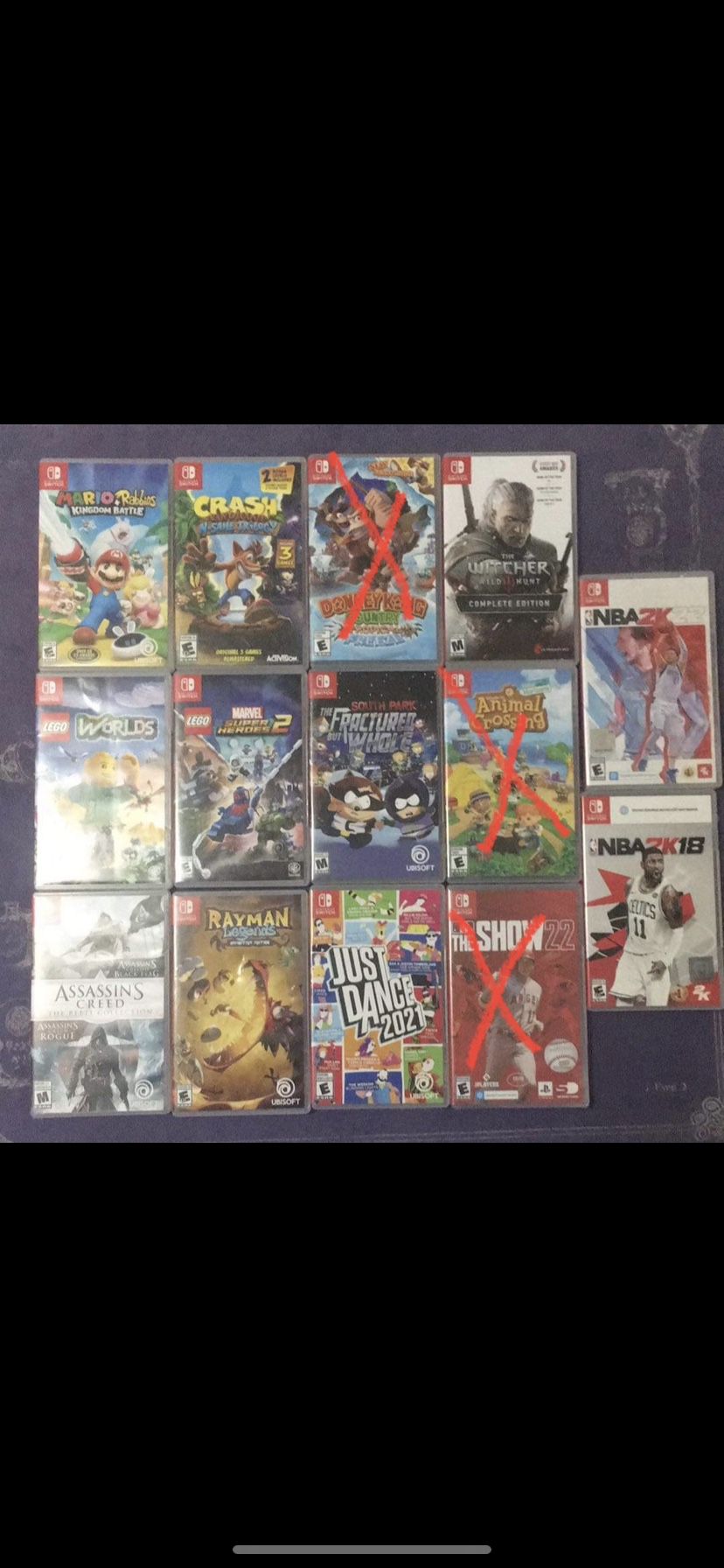 Individually priced Nintendo Switch Games