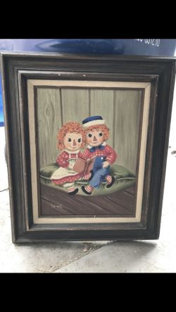 Raggedy Ann and Andy painting
