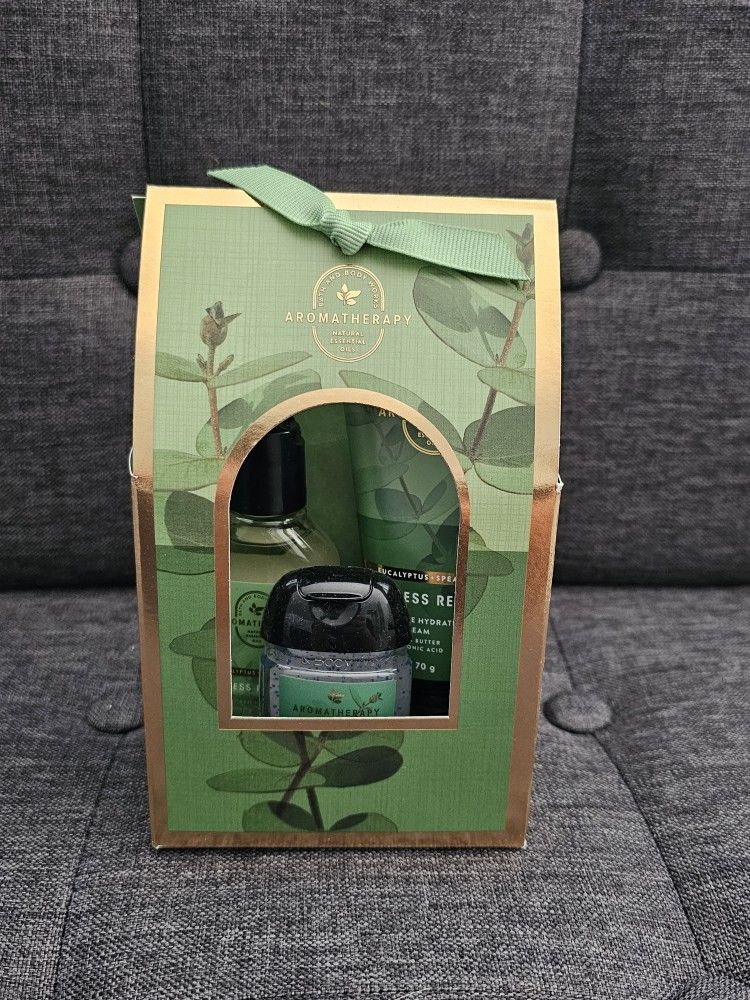 Eucalyptus Spearmint Stress Relief Bath And Body Works Gift Set