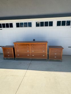 3-Piece Bedroom Dresser and Nightstand Set by Bassett Furniture