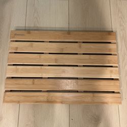Domax Wooden Bamboo Bath Shower Mat- Non-Slip