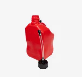 Red Plastic Gas Can with Spout