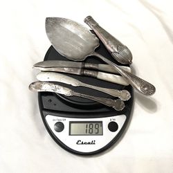 Antique Over 100 Years Old .925 Silver Serving Flatware. Weighs 189 grams. 