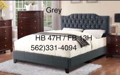 Full Size Gray New Beds With Nice Mattress.