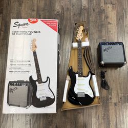 Squier Stratocaster Short Scale Guitar and Amp Starter Pack
