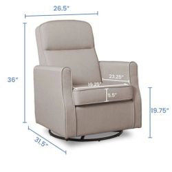 Swivel Glider & Rocker Chair + Ottoman 