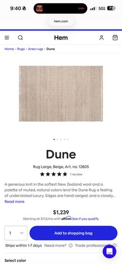 Dune Rug Large Beige