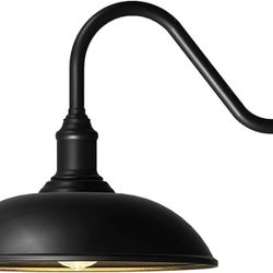 18in Dusk to Dawn Outdoor Barn Lights, Classic Gooseneck Light Up The Night, Suitable for Porch, Farmhouse, Garage Lighting