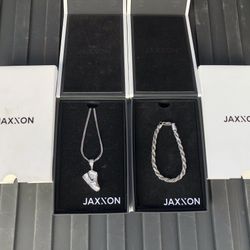 Jaxxon Jewelry 925 Sterling Silver Bracelet , Necklace  and Pendant . High quality sterling silver. Selling together for $120 set price