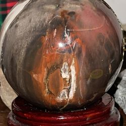 Petrified, wood sphere