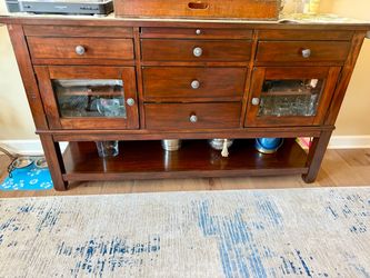 Wood Buffet Sideboard with Drawers and Cabinet