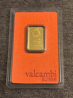Gold bar 10 grams Valcambi