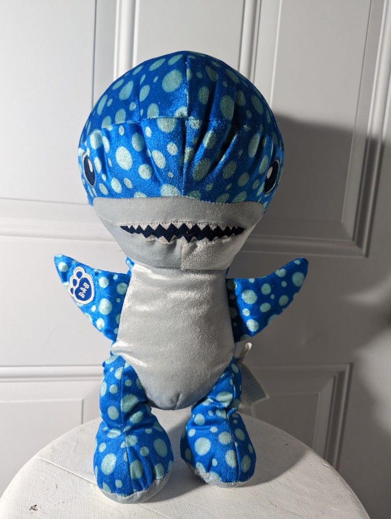 Build A Bear Workshop BAB Shark Week Blue Whale Shark Plush Stuffed Animal 17H