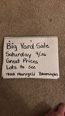 Yard sale