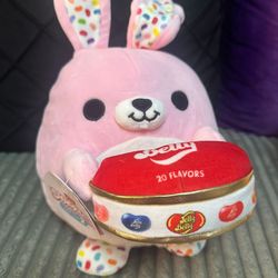 Zuru Snackles Plush - Flossy The Pink Bunny (Jelly Belly)