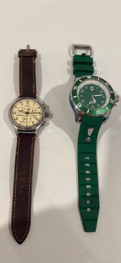 Timex TW4b04300 Men's Expedition Leather Indiglo Watch, Chronograph, Date 100m