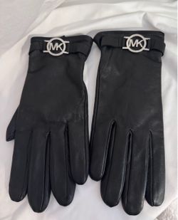 Michael Kors Black Leather Gloves