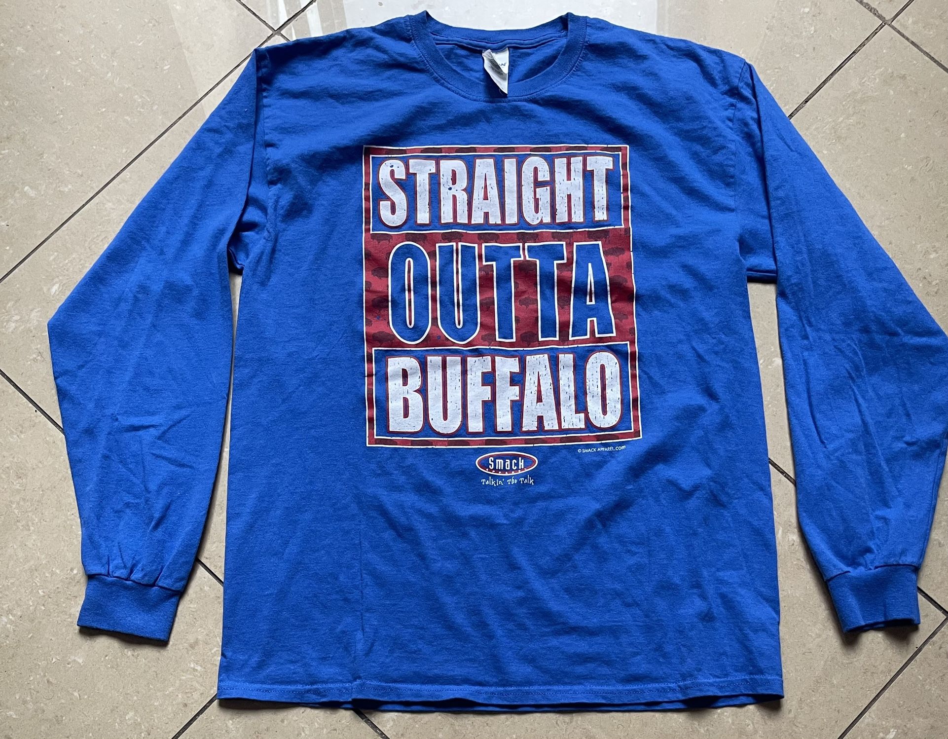 NFL Buffalo Bills “Straight Outta Buffalo" Large long-sleeve t-shirt from Smack Apparel