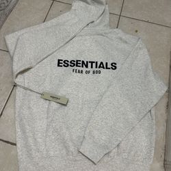 Essentials Fear of God hoodie "Light oatmeal"