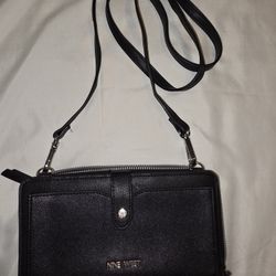 Nine West Black Wallet Crossbody Bag