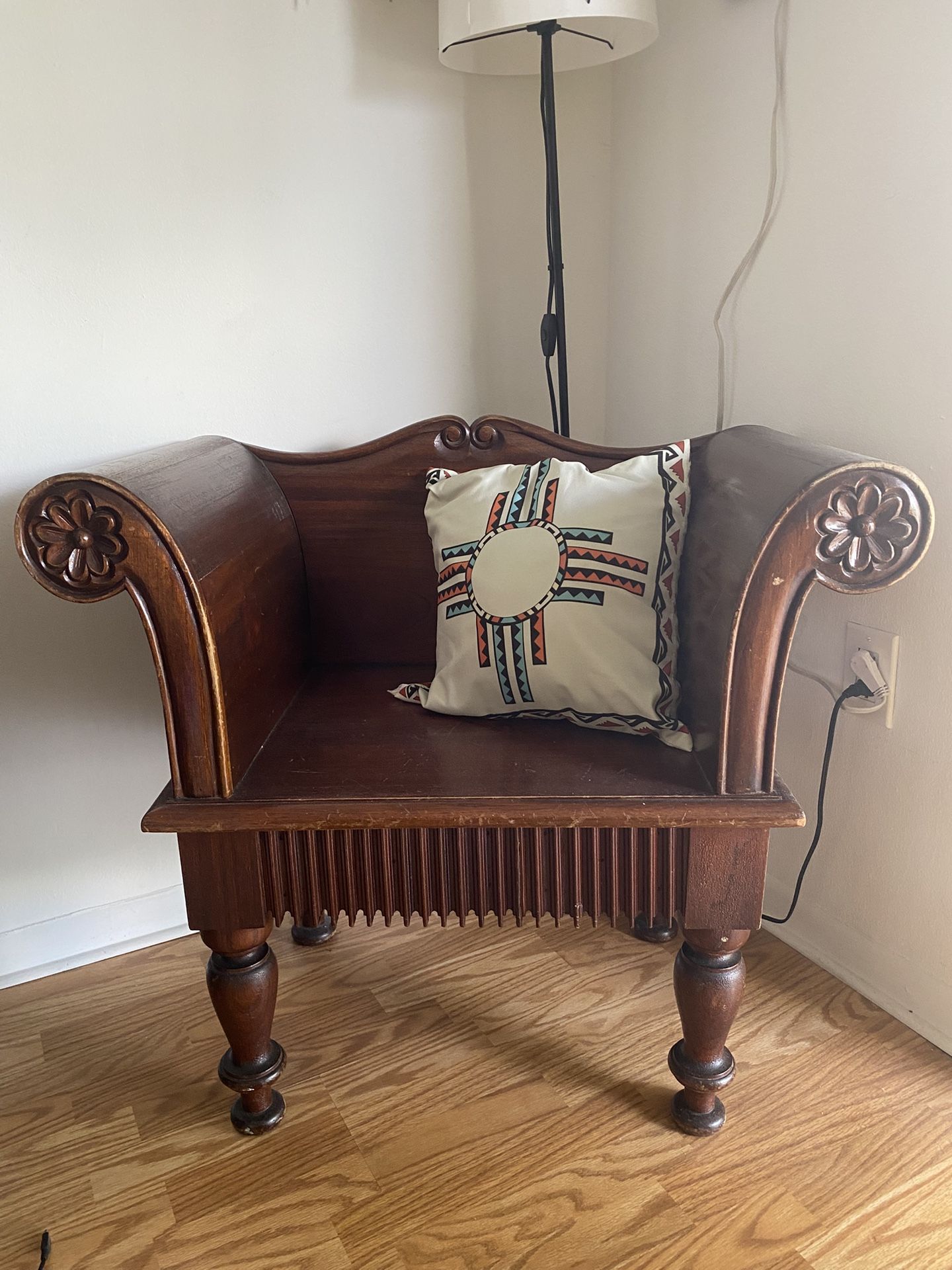 Wooden Armchair Throne