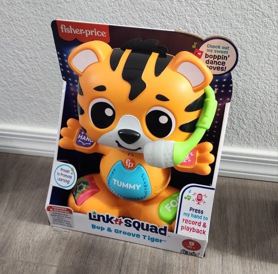 Fisher-Price Link Squad Bop & Groove Tiger baby learning toy