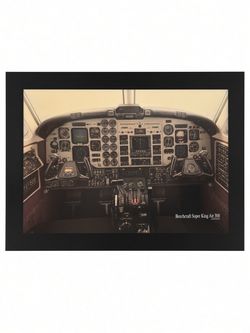 Sporty’s Pilot Shop Super King Air 300 Cockpit artwork