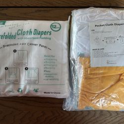 **$20** New Cloth Diapers And Pre-folds