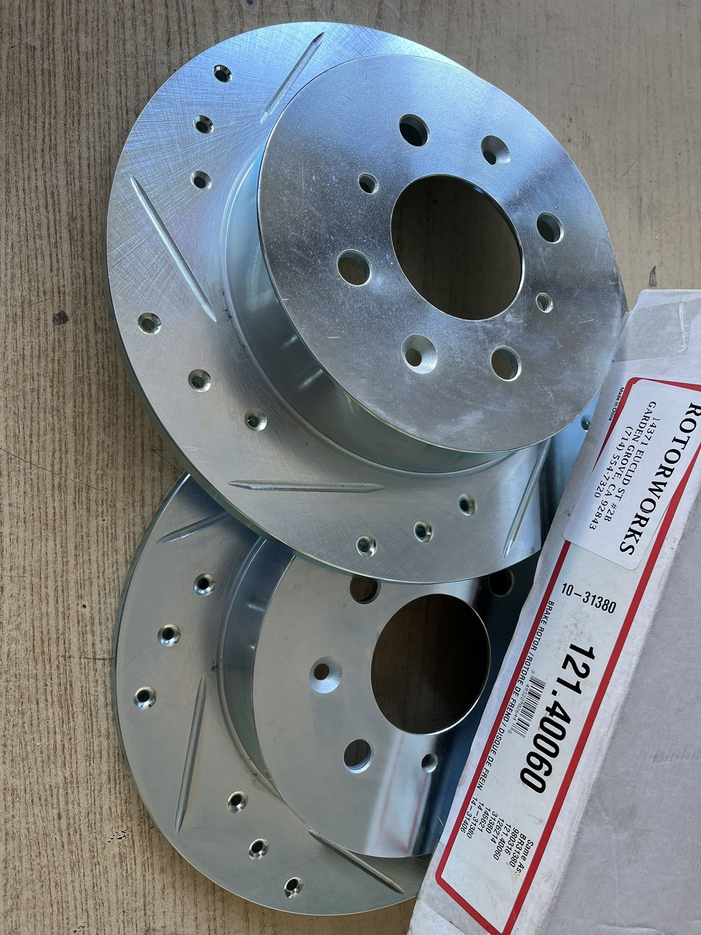 Honda Civic Si Hatchback 02-03 Rear Drill Slot Rotors Ceramic Pads