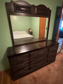 Dresser with mirror