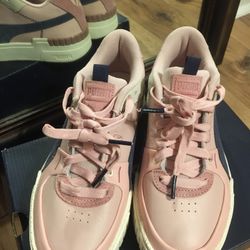 Womens Puma Pink Leather 
