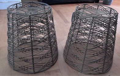 Ventura Woven Plant Stands Pair