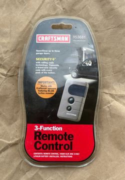 new/unopened craftsman security+ 3-function remote control for garage doors
