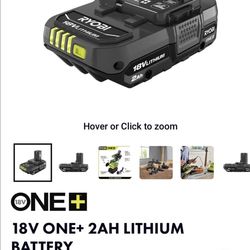 Ryobi 18V One+ Lithium 2Ah battery