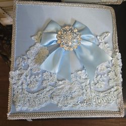 Quinceanera Light Blue Album & Guest Book