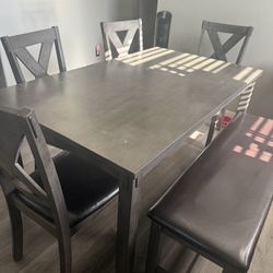 Gray dinning Table 