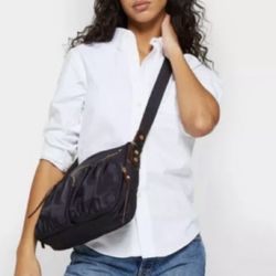 MZ Wallace Paige Black Nylon Crossbody – Excellent Condition
