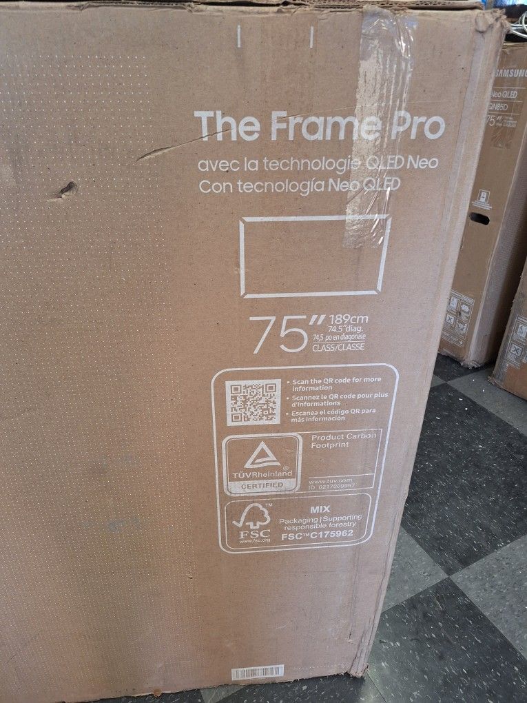SAMSUNG 75"INCH QLED 4K THE FRAME TV LS03FW PRO.