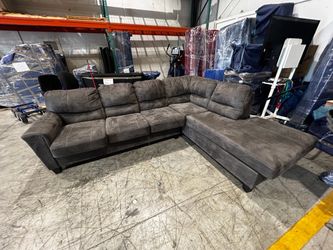Grey sectional couch