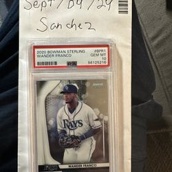 2020 PSA10 Bowman Sterling Wander Franco Baseball Card