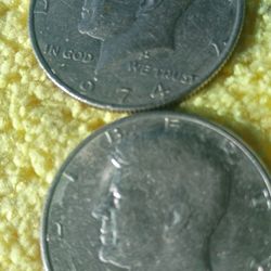 1974 half dollar. Kennedy no mint mark. #2 1974 D