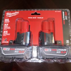 M12 12 Volt Lithium-Ion XC Extended Capacity 3.0 Ah Battery Pack (2-Pack)