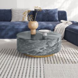 Tavola Fiorita Round Coffee Table Brown