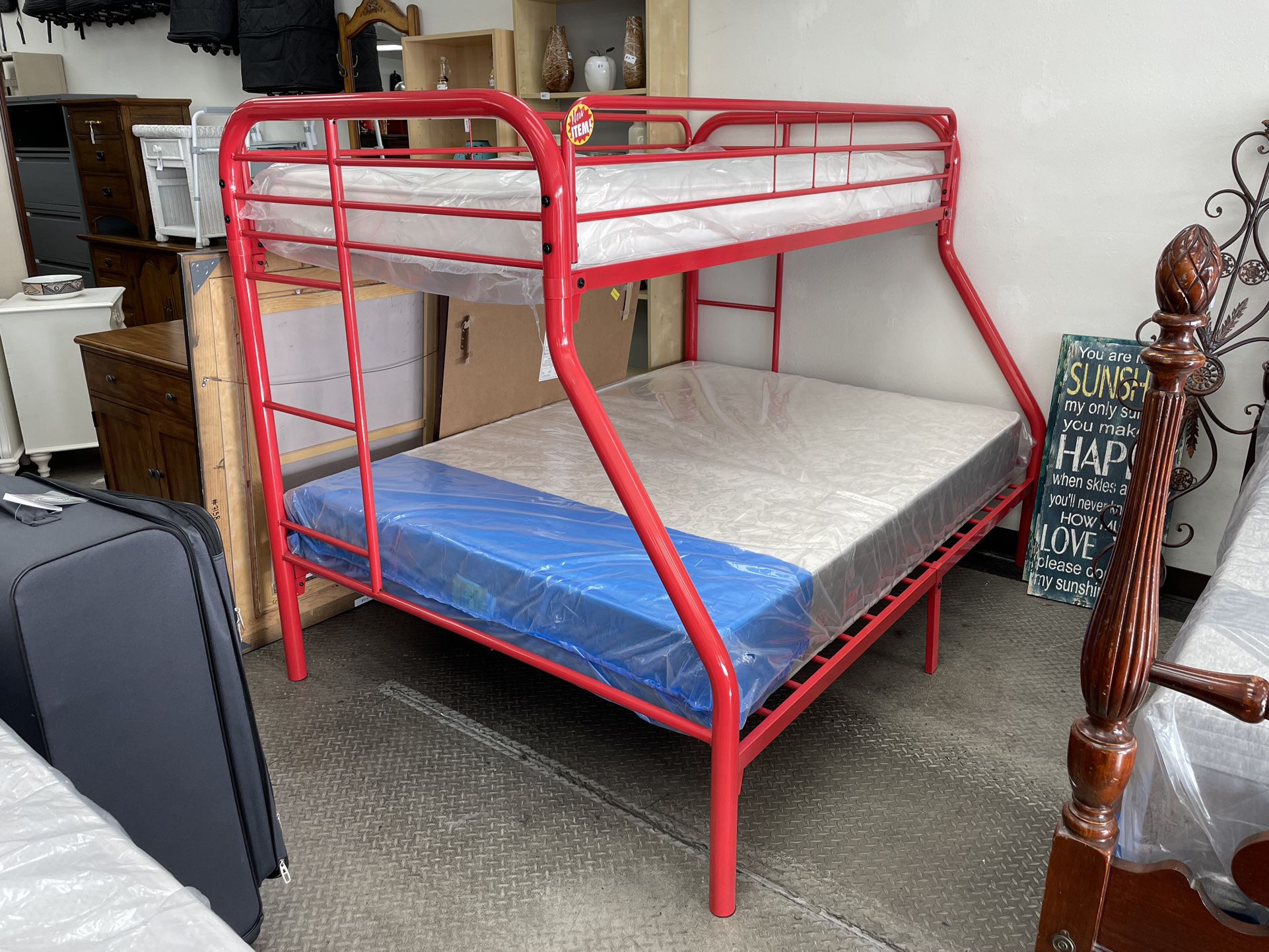 BRAND NEW Bunk Bed Full And Twin Size With Mattress 