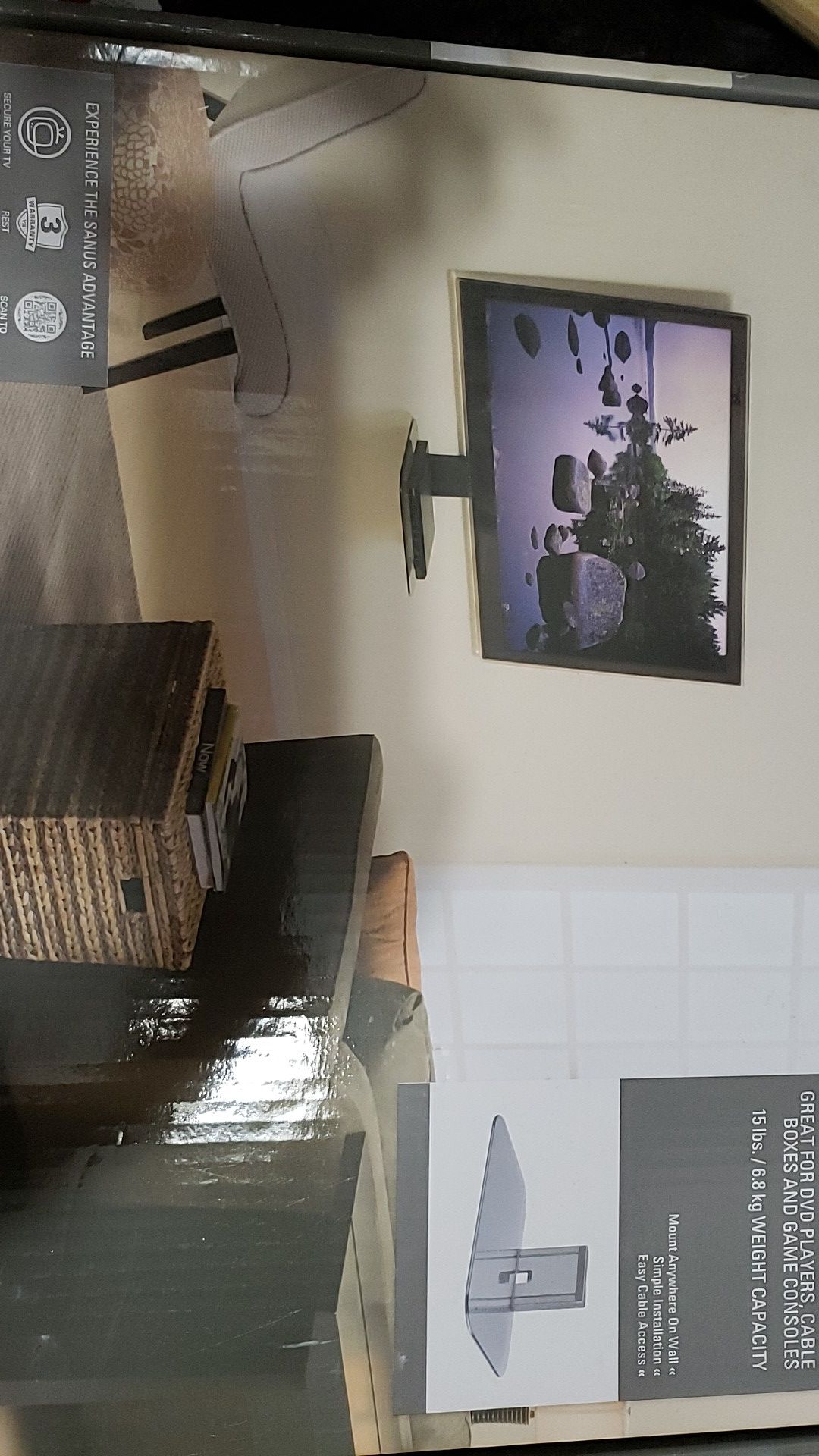 Sanus vuepoint wall glass shelf