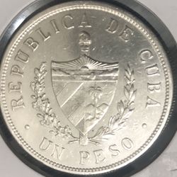 Republic Of Cuba 1933 Un Peso.